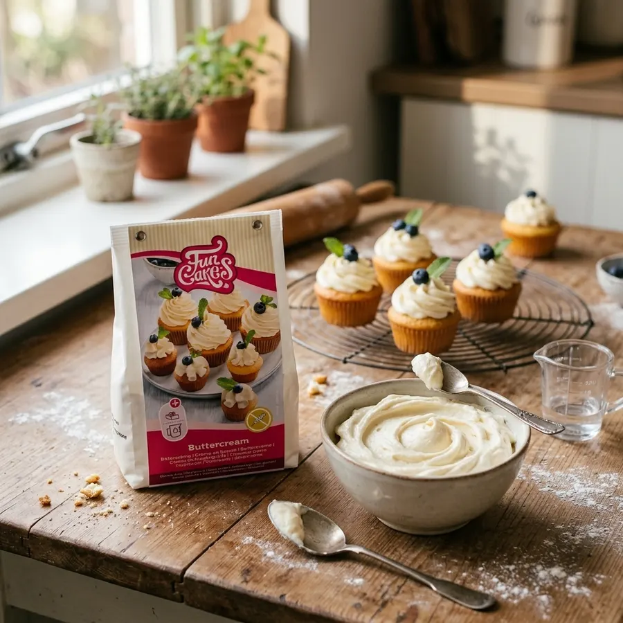 Bezlepková směs na máslový krém FunCakes v balení 400 g, vanilková příchuť