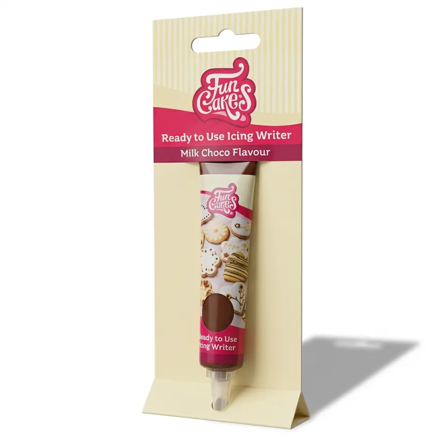 Světle hnědá zdobicí poleva z mléčné čokolády v tubičce o hmotnosti 25 g, FunCakes