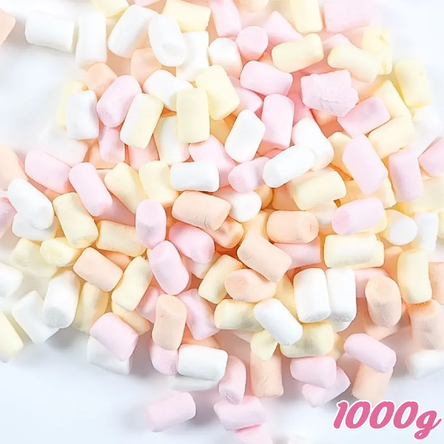 Mini marshmallow na zdobení v pastelových barvách, 15 mm, celofánový pytel 1000 g