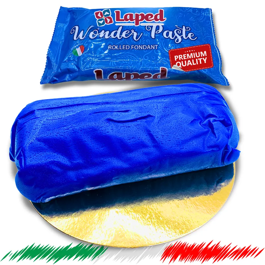 Modrá potahovací hmota LAPED na dort, balení 1 kg, vanilková příchuť