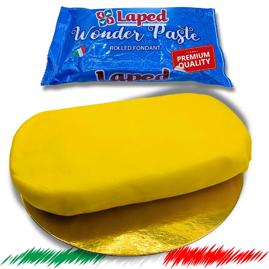 Žlutá potahovací hmota LAPED typu EASY COVER v balení 1 kg