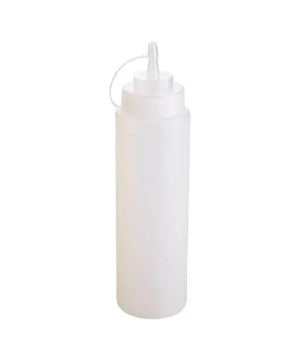 Bílý dávkovač z polyetylénu o objemu 350 ml se stupnicí pro odměřování tekutin