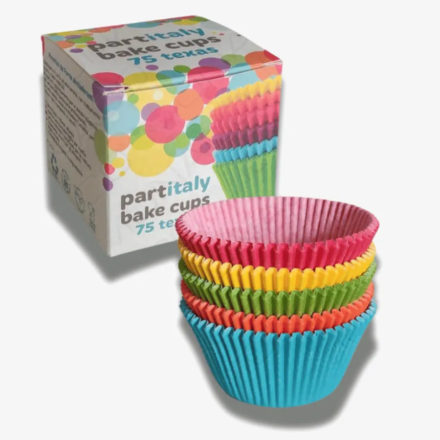 Papírové košíčky na cupcakes Texas v barevném mixu, balení 75 kusů