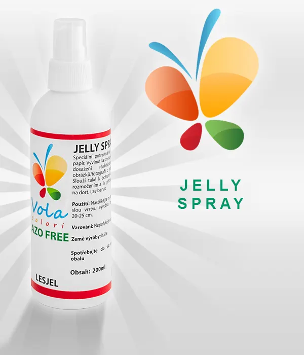 Sprej Monaco s želírující tekutinou na ovoce a jedlý papír, objem 200 ml, průhledný obal