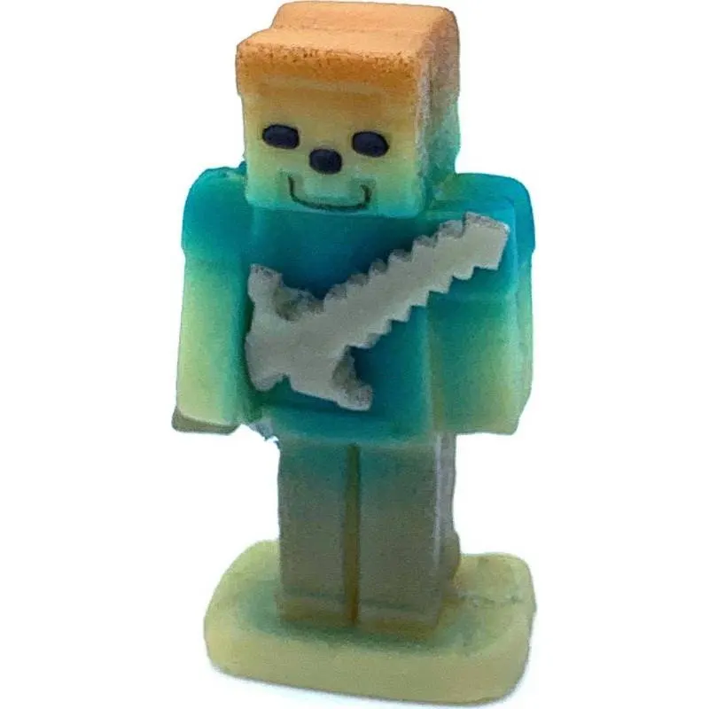 Marcipánová figurka postavičky Alex z hry Minecraft, 8 x 4 cm, 46 g, pro zdobení dortů