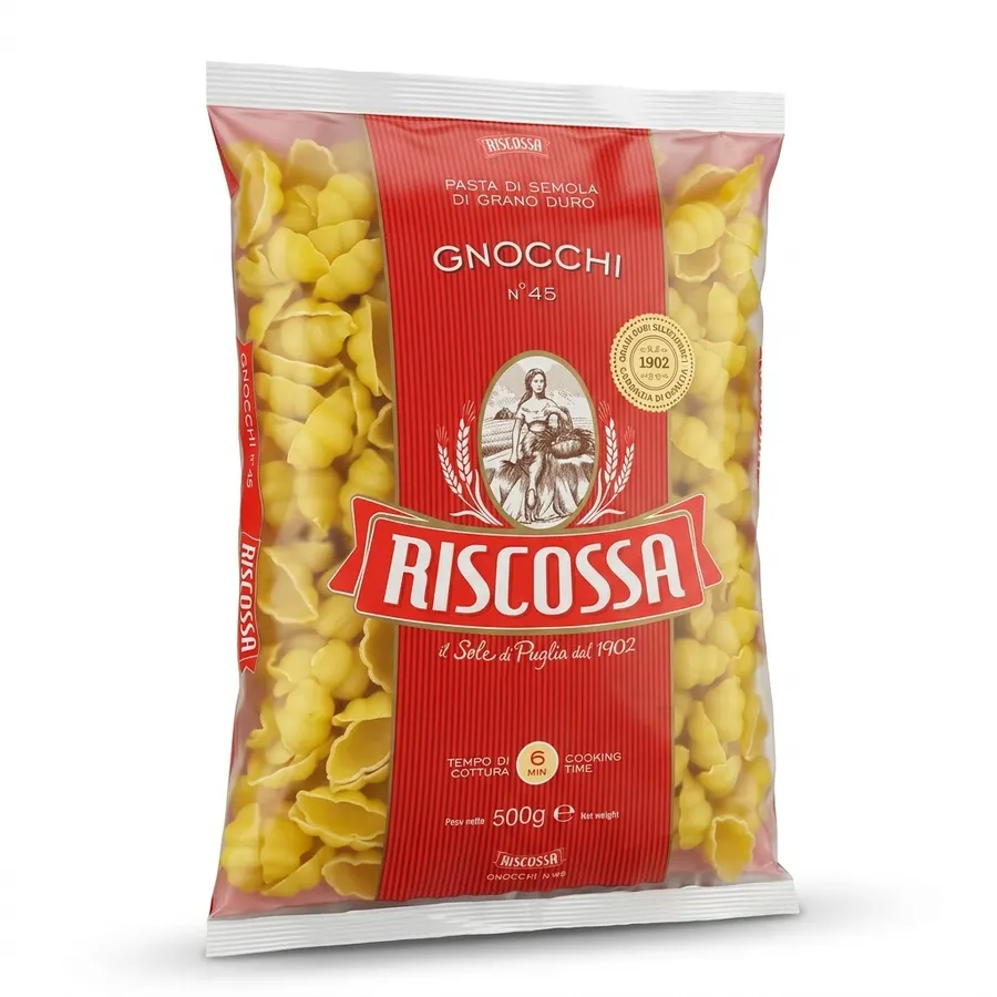 Sušené italské těstoviny střední mušle č.45 ze semoliny z tvrdé pšenice, balení 500 g