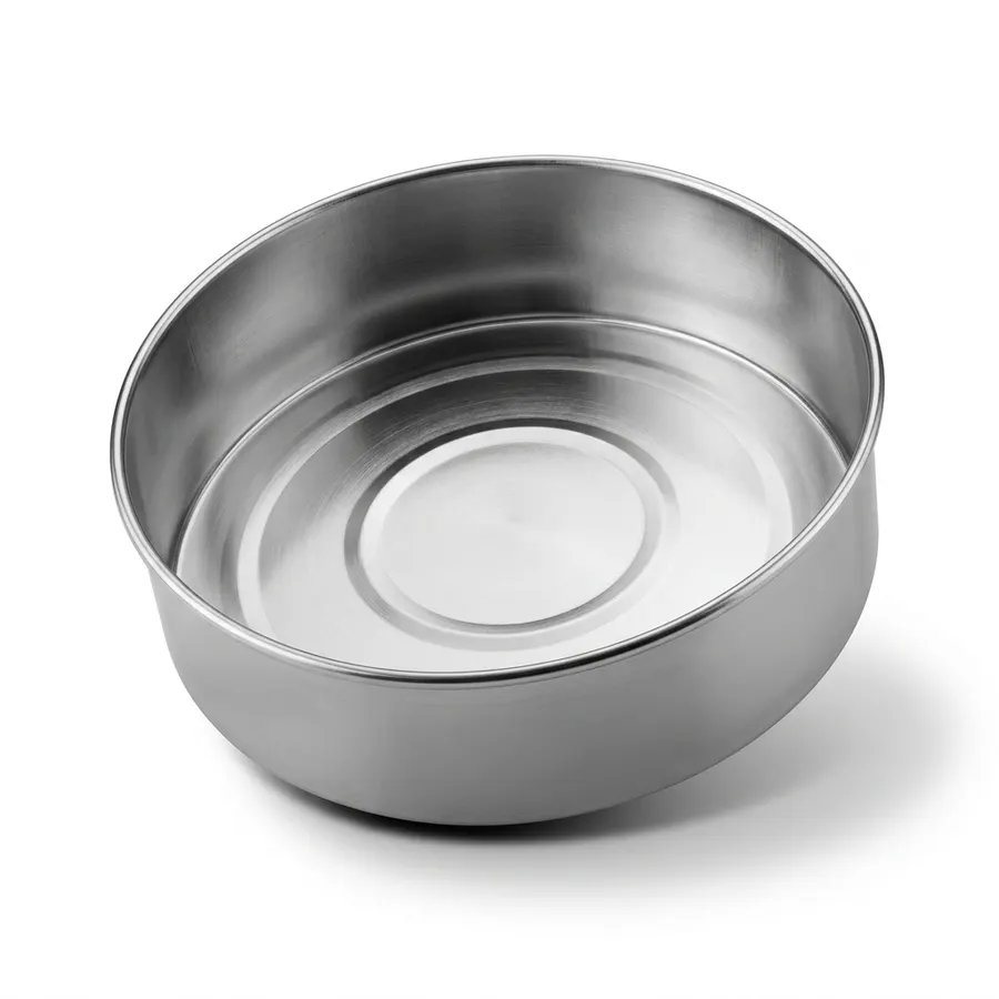 Kulatá dortová forma Felcman o průměru 24 cm a výšce 8 cm z pocínovaného plechu, stříbrná