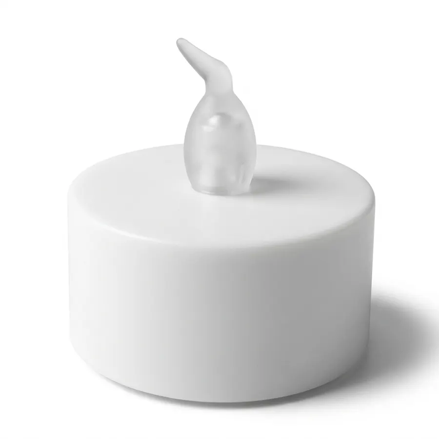 Bílá LED čajová svíčka o velikosti cca 3,5 cm, jeden kus v balení